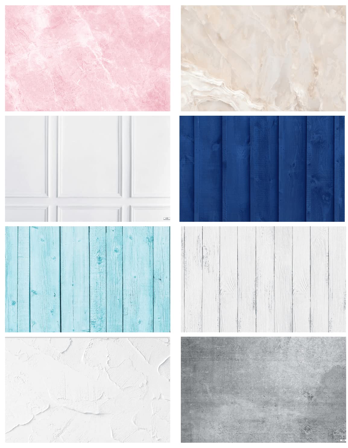 Pack of 4 Double Sided Food photography Backdrops, Photography Accessories (Valentine)