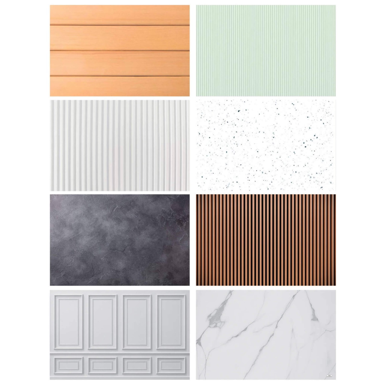Pack of 4, Double Sided - 8 Designs Premium Photography Backdrop Background (BG9)