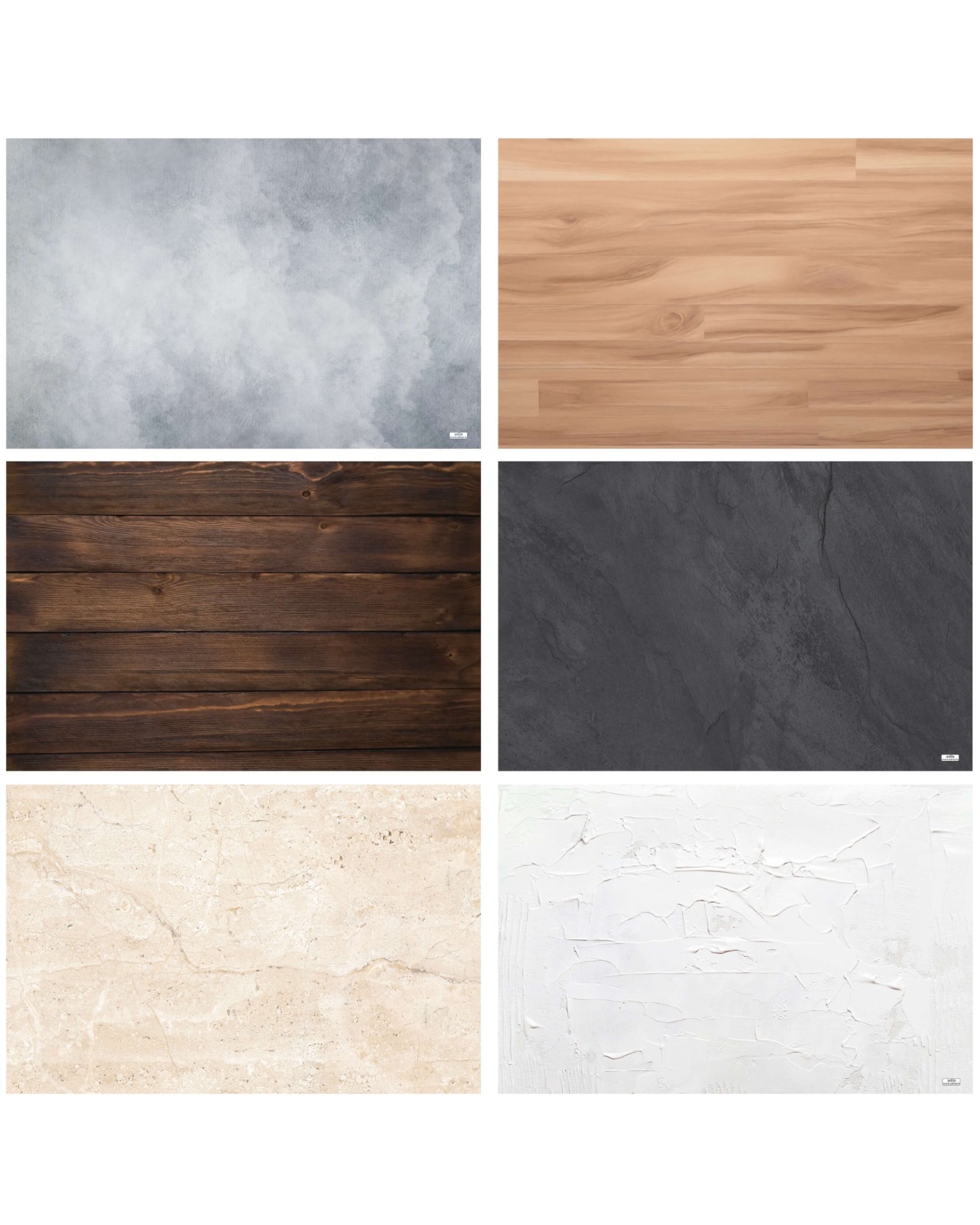 Pack of 4, Double Sided - 8 Designs Premium Photography Backdrop Background (BG9)