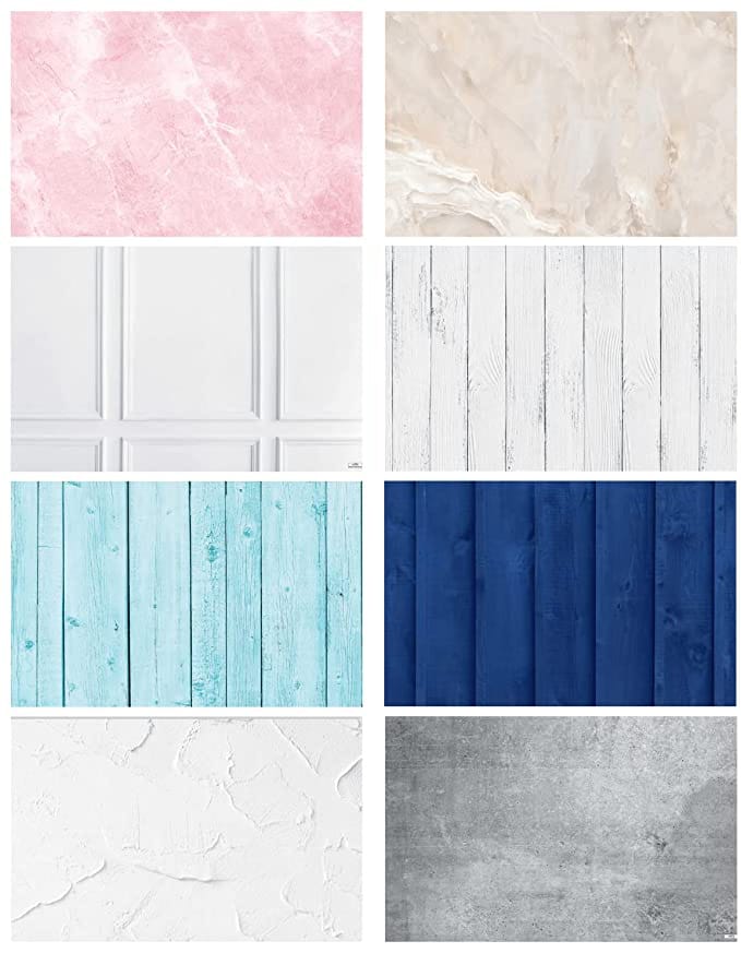 Pack of 4 Double Sided Food photography Backdrops, Photography Accessories (Valentine)