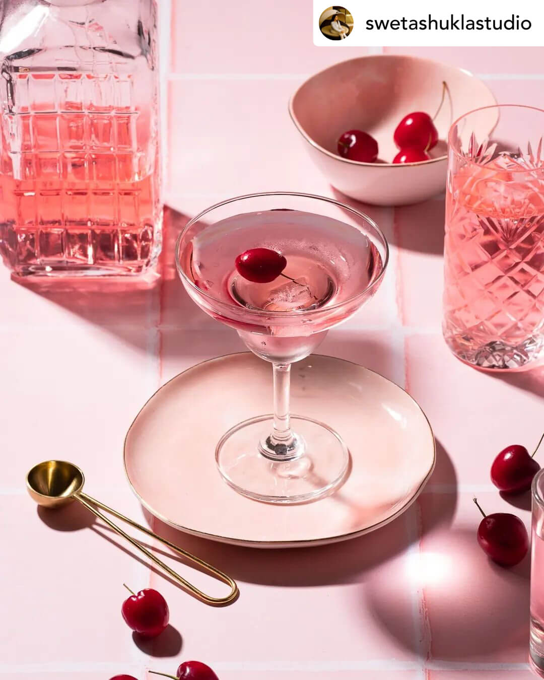 Vinyl Pink Tile Photography Backdrop Design