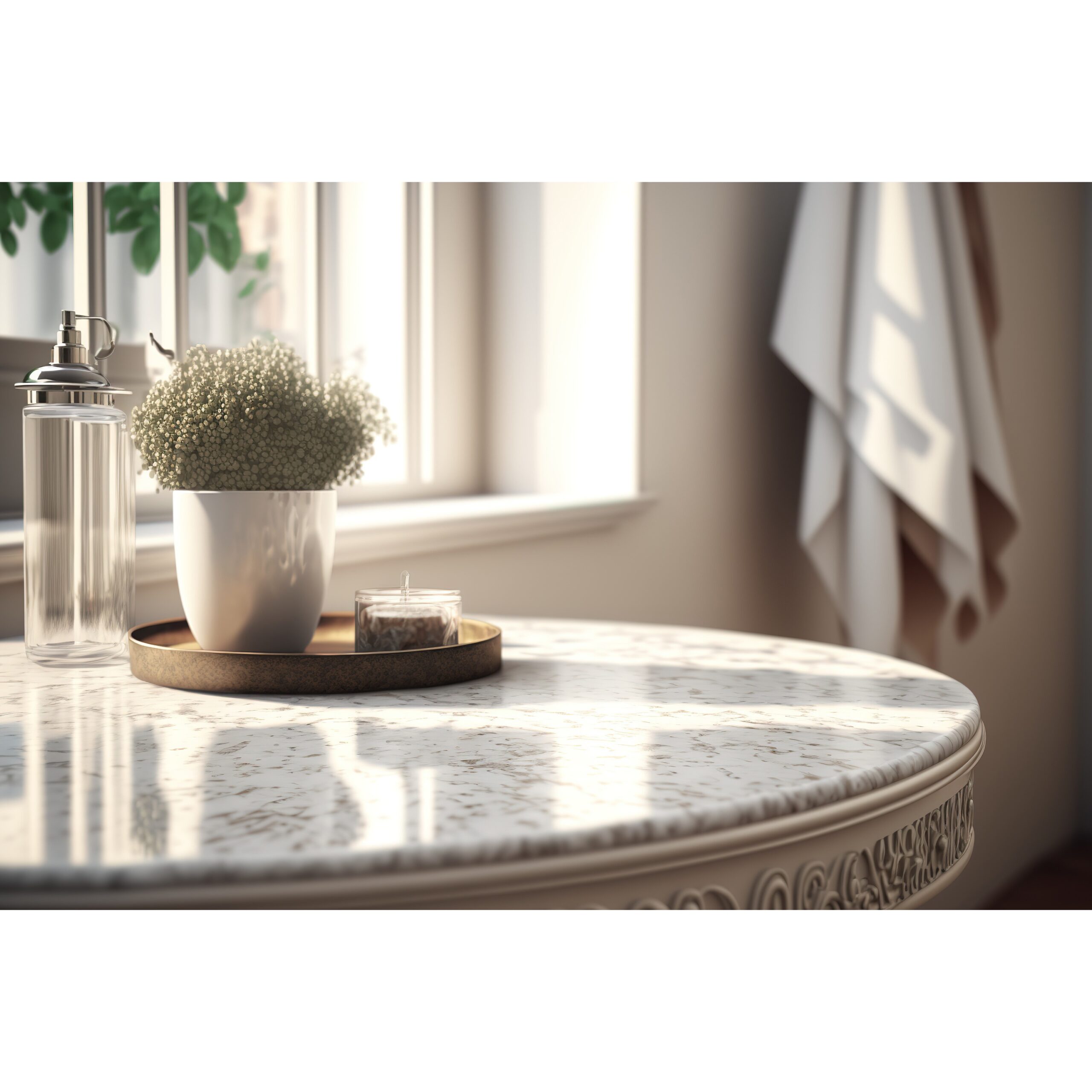 Vinyl Modern Bathroom Design Backdrop