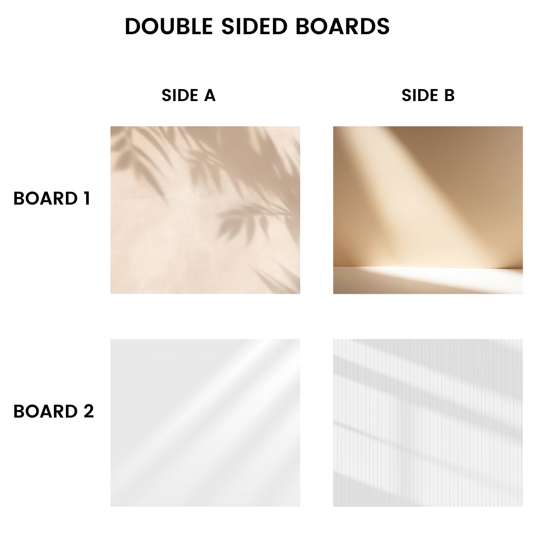 Backdrop Boards ✨ Pack of 2 double sided backdrops (4 designs) 2X2 ft (Shadow Designs)